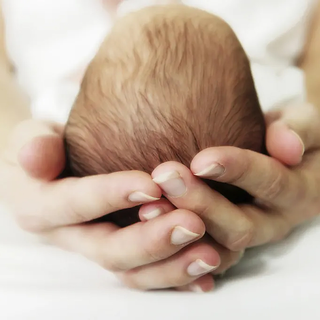 holding baby