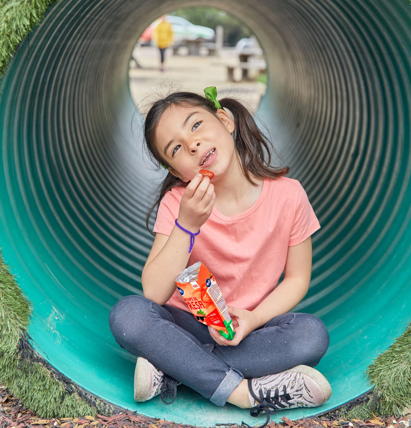 Child eating snacks