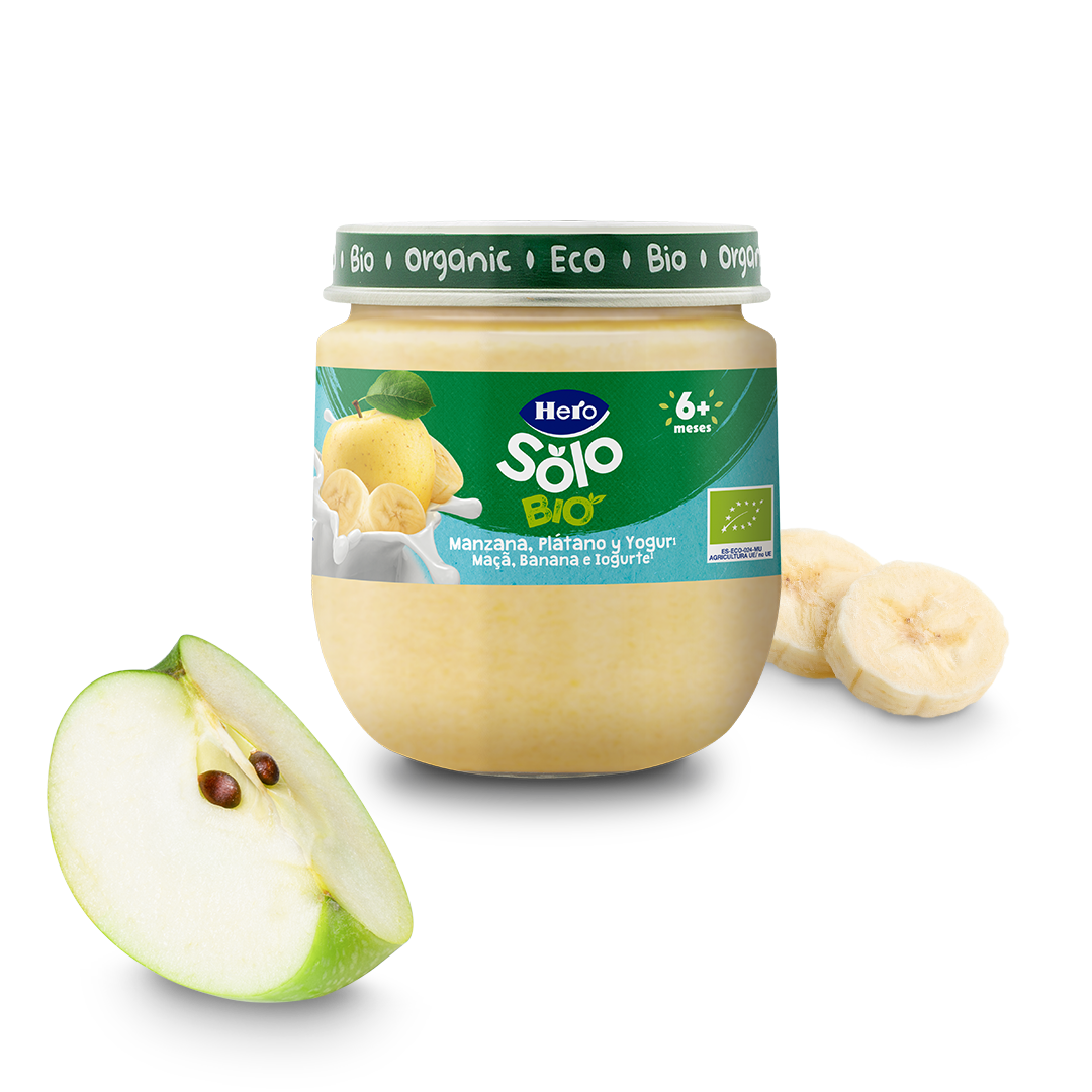 Tarrito Hero Solo Bio manzana plátano y yogur