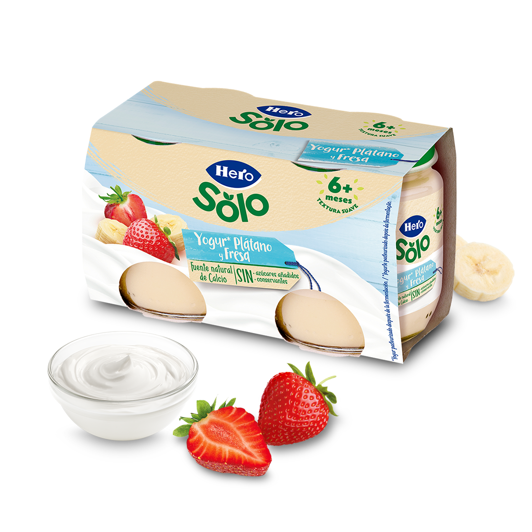 Tarritos Yogur Platano y Fresa